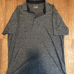 Men’s Under Armour golf polo-HeatGear-Sz L Gray